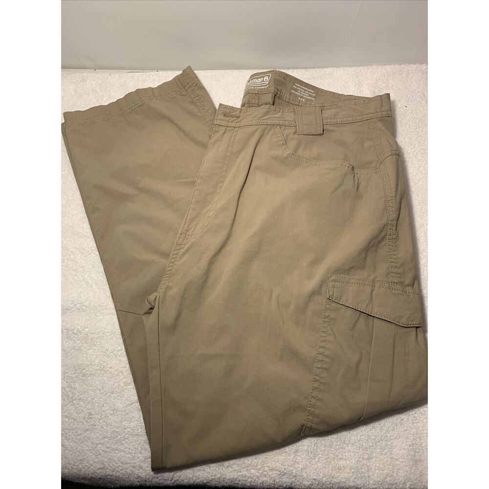 Coleman Khaki Cargo Pants Size 38x30 Hiking Outdoor Casual